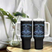 Scuba Diving Tumbler With Handle I Breathe Underwater What's Your Superpower Skull - Wonder Print Shop