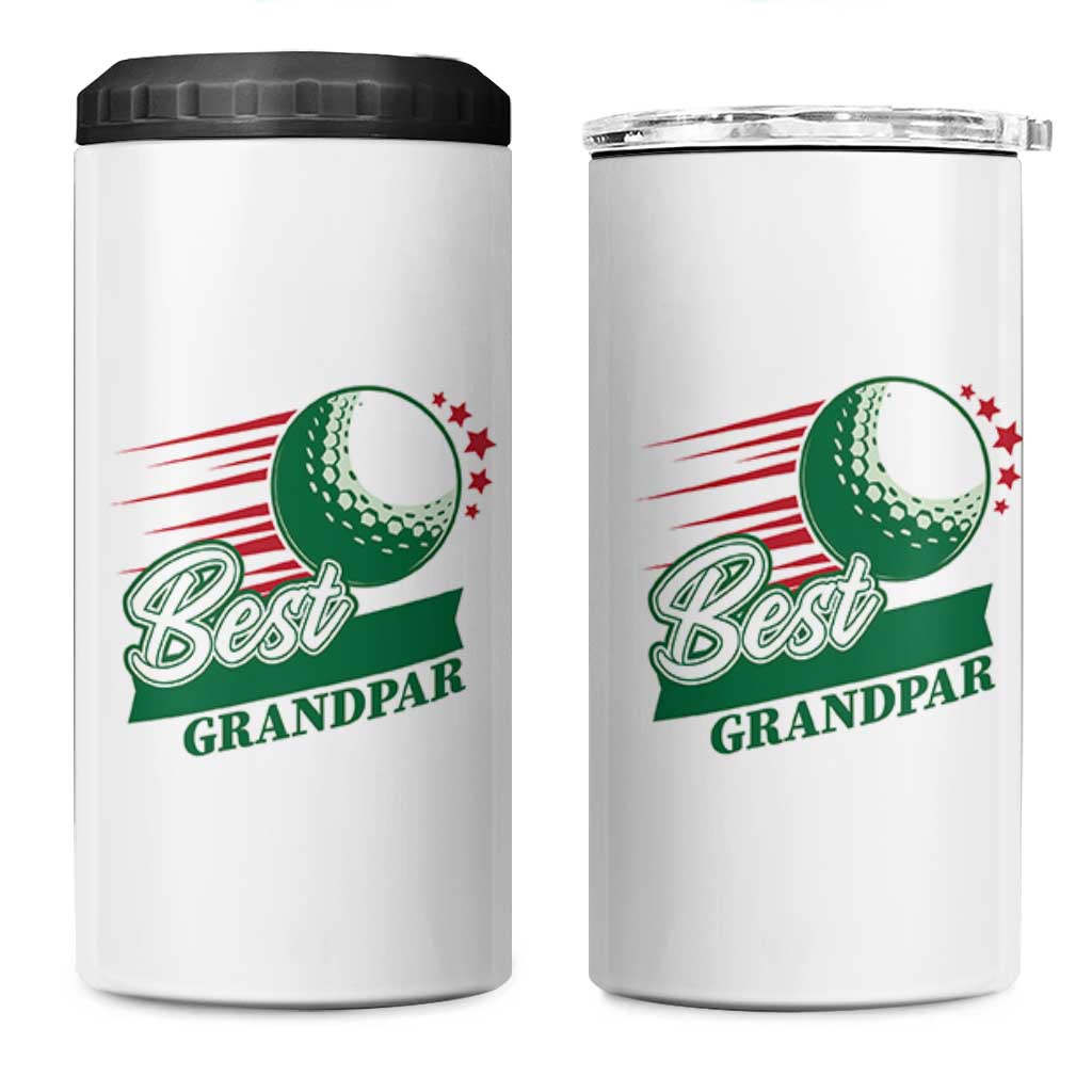 Golfing Dad 4 in 1 Can Cooler Tumbler Best Grandpar Golf Ball Father's Day - Wonder Print Shop