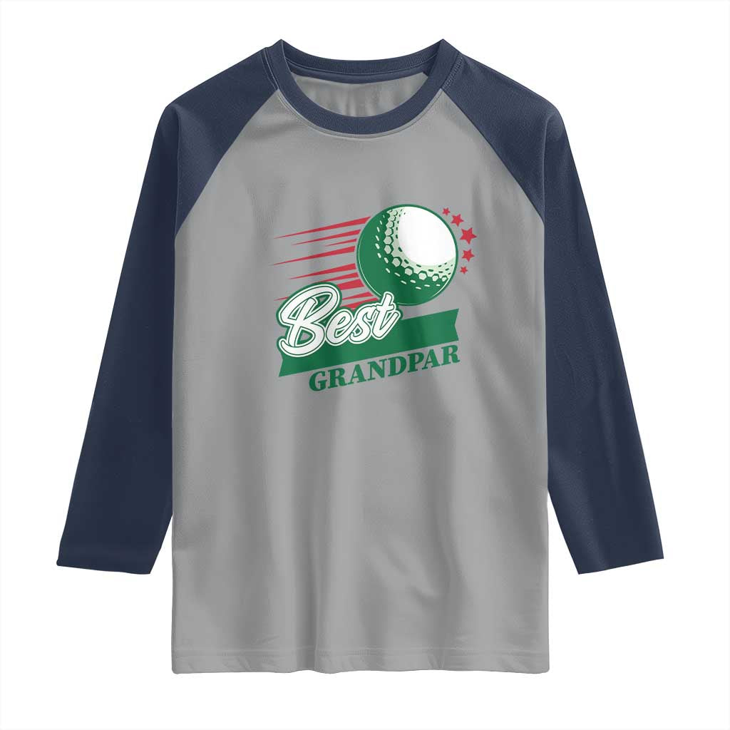 Golfing Dad Raglan Shirt Best Grandpar Golf Ball Father's Day - Wonder Print Shop