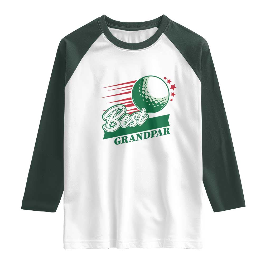 Golfing Dad Raglan Shirt Best Grandpar Golf Ball Father's Day - Wonder Print Shop