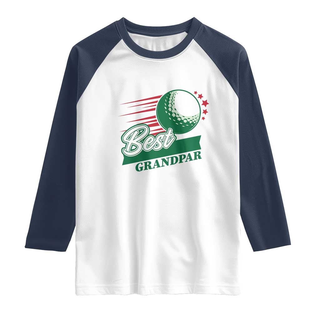 Golfing Dad Raglan Shirt Best Grandpar Golf Ball Father's Day - Wonder Print Shop