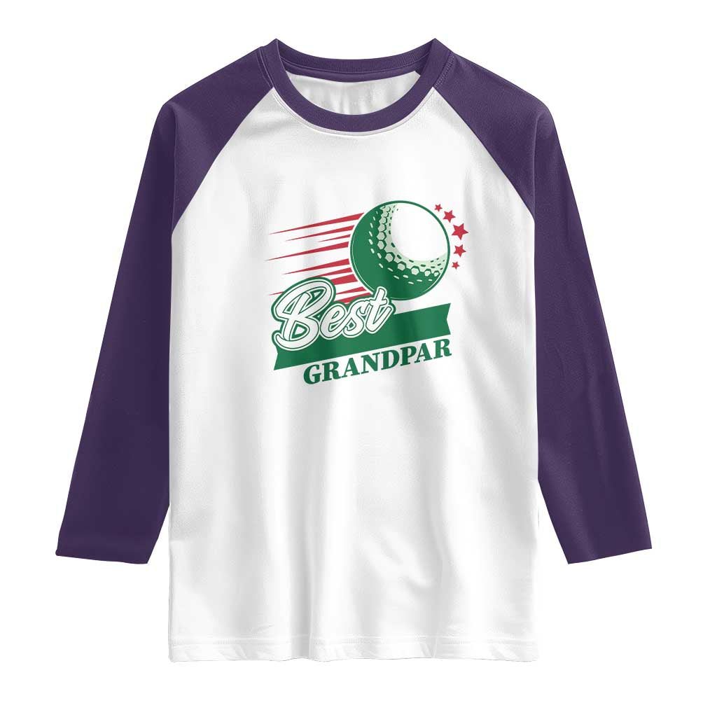 Golfing Dad Raglan Shirt Best Grandpar Golf Ball Father's Day - Wonder Print Shop