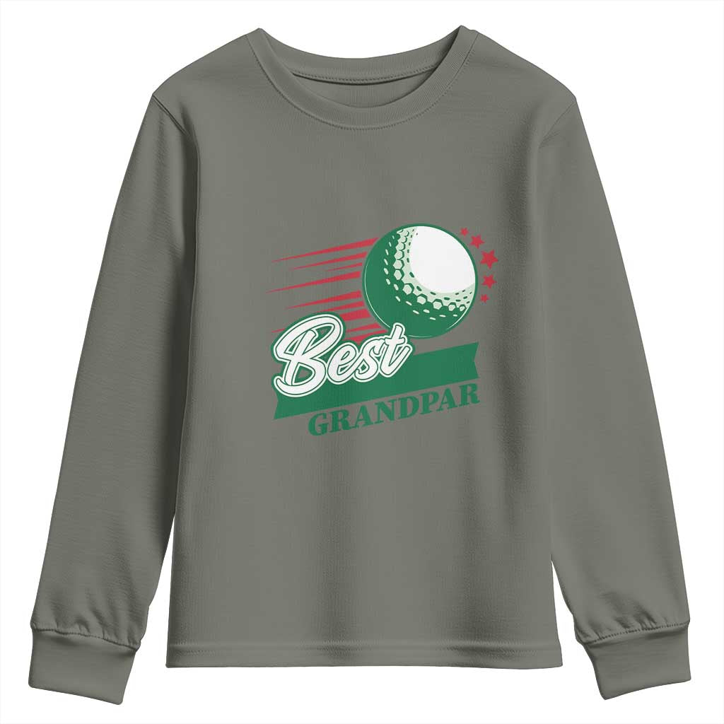 Golfing Dad Youth Sweatshirt Best Grandpar Golf Ball Father's Day - Wonder Print Shop