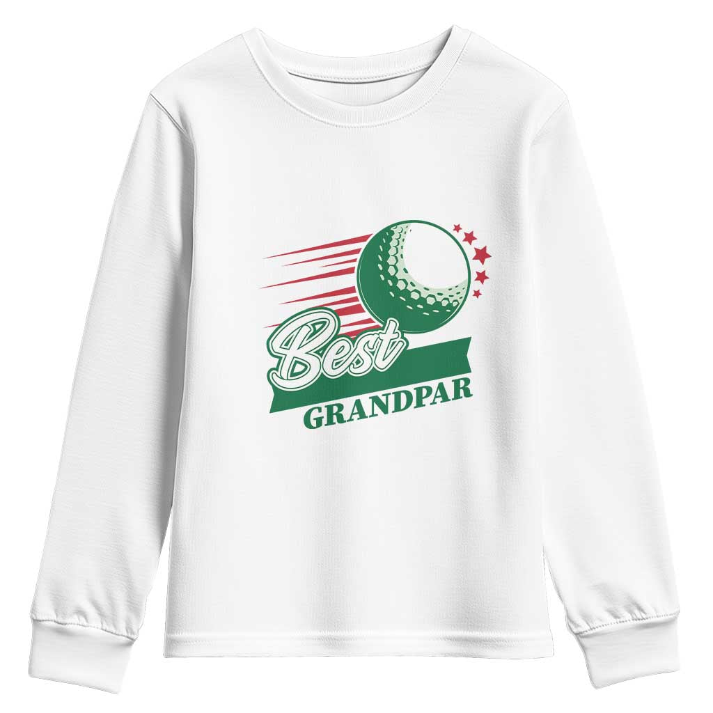 Golfing Dad Youth Sweatshirt Best Grandpar Golf Ball Father's Day - Wonder Print Shop