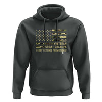 Father's Day Hoodie Dad Veteran Great Grandpa I keep Getting Promotions American Flag - Wonder Print Shop