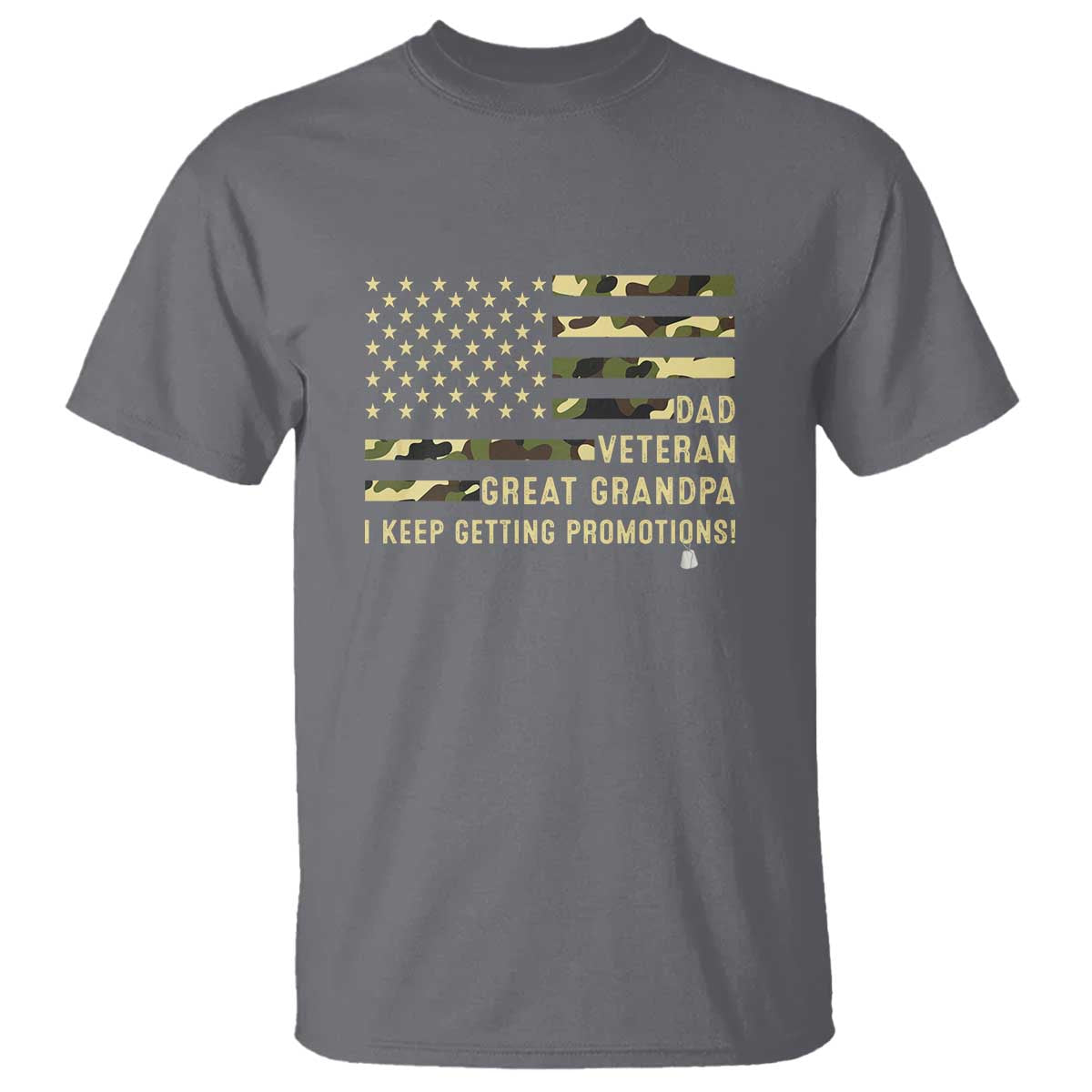 Father's Day T Shirt Dad Veteran Great Grandpa I keep Getting Promotions American Flag - Wonder Print Shop