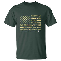 Father's Day T Shirt Dad Veteran Great Grandpa I keep Getting Promotions American Flag - Wonder Print Shop