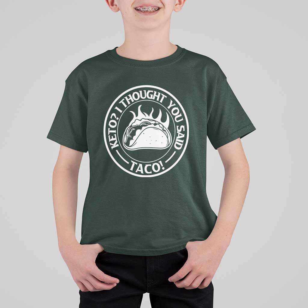 Tacos Lover T Shirt For Kid Keto I Thought You Said Taco - Wonder Print Shop