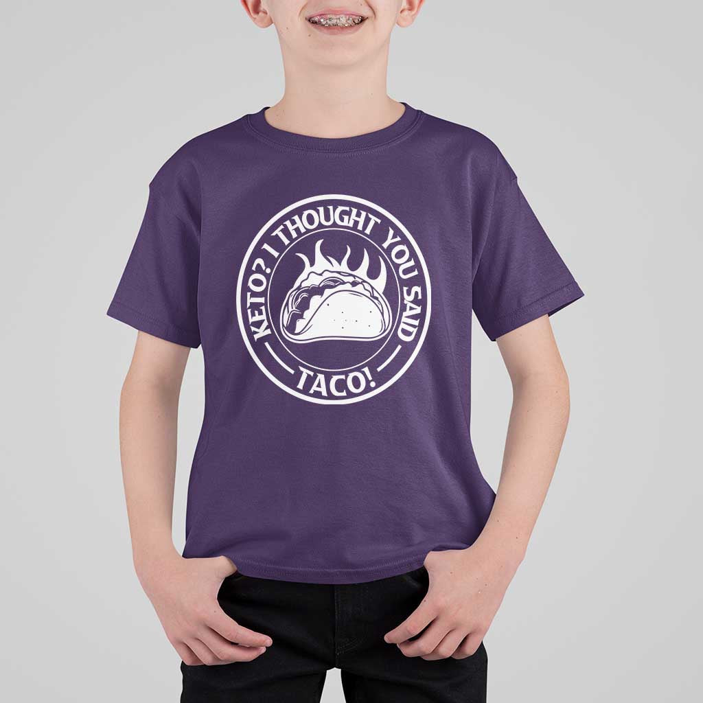 Tacos Lover T Shirt For Kid Keto I Thought You Said Taco - Wonder Print Shop