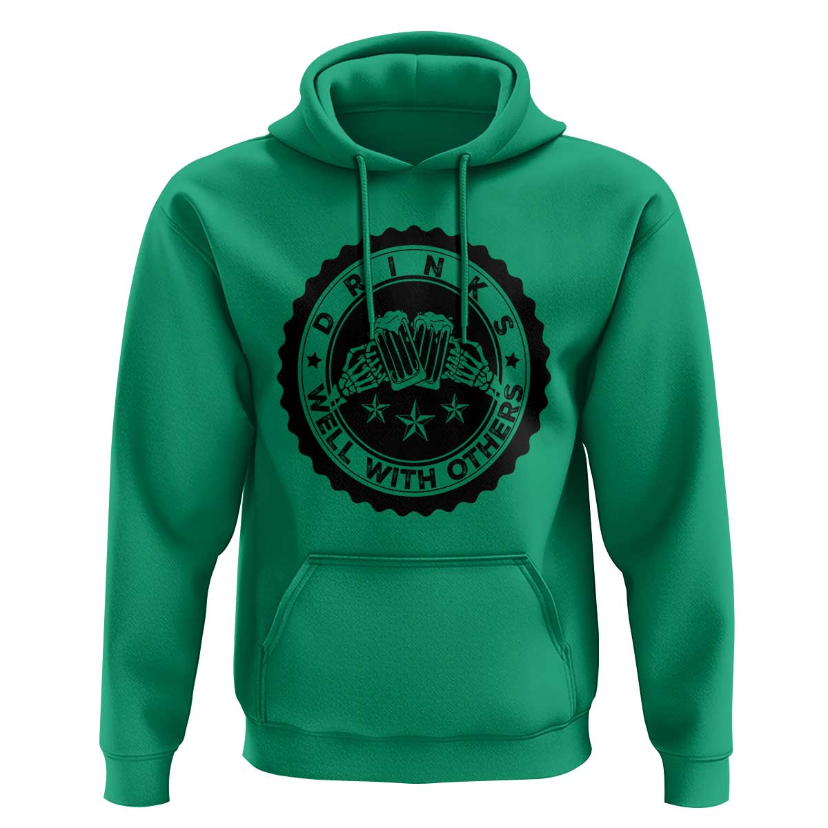Funny Beer Lover Hoodie Drinks Well With Others Drinking Beer Mug - Wonder Print Shop