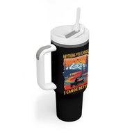 Funny Canoeing Tumbler With Handle Anything You Canoe I Canoe Better Retro Mountain River - Wonder Print Shop