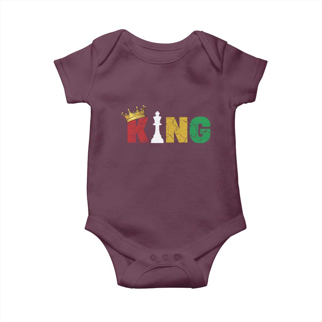 Funny Juneteenth King Baby Onesie Black Father Chess African American