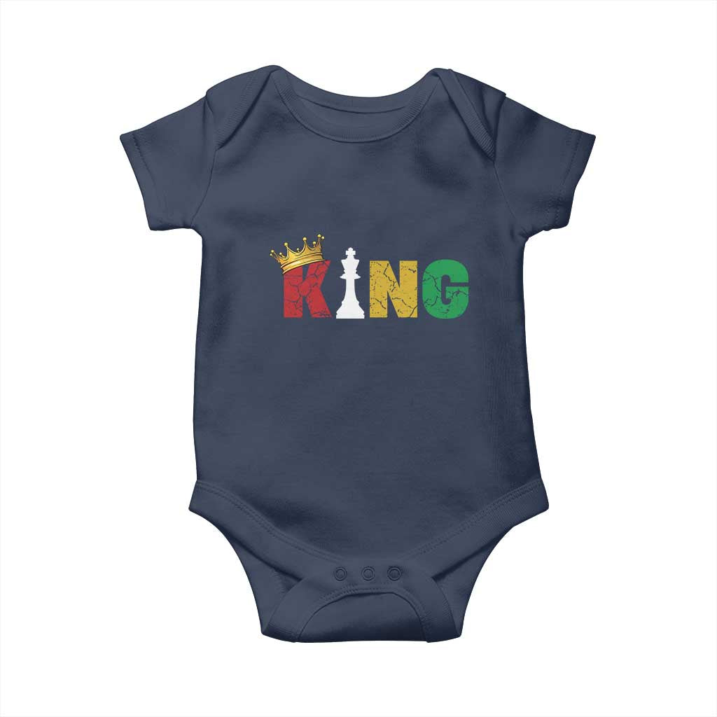 Funny Juneteenth King Baby Onesie Black Father Chess African American