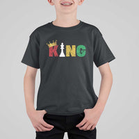 Funny Juneteenth King T Shirt For Kid Black Father Chess African American