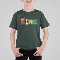 Funny Juneteenth King T Shirt For Kid Black Father Chess African American