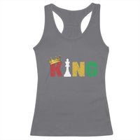 Funny Juneteenth King Racerback Tank Top Black Father Chess African American