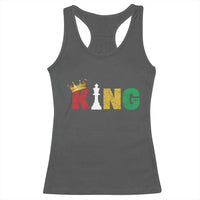 Funny Juneteenth King Racerback Tank Top Black Father Chess African American