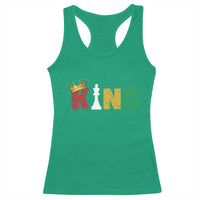 Funny Juneteenth King Racerback Tank Top Black Father Chess African American
