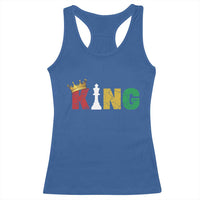 Funny Juneteenth King Racerback Tank Top Black Father Chess African American