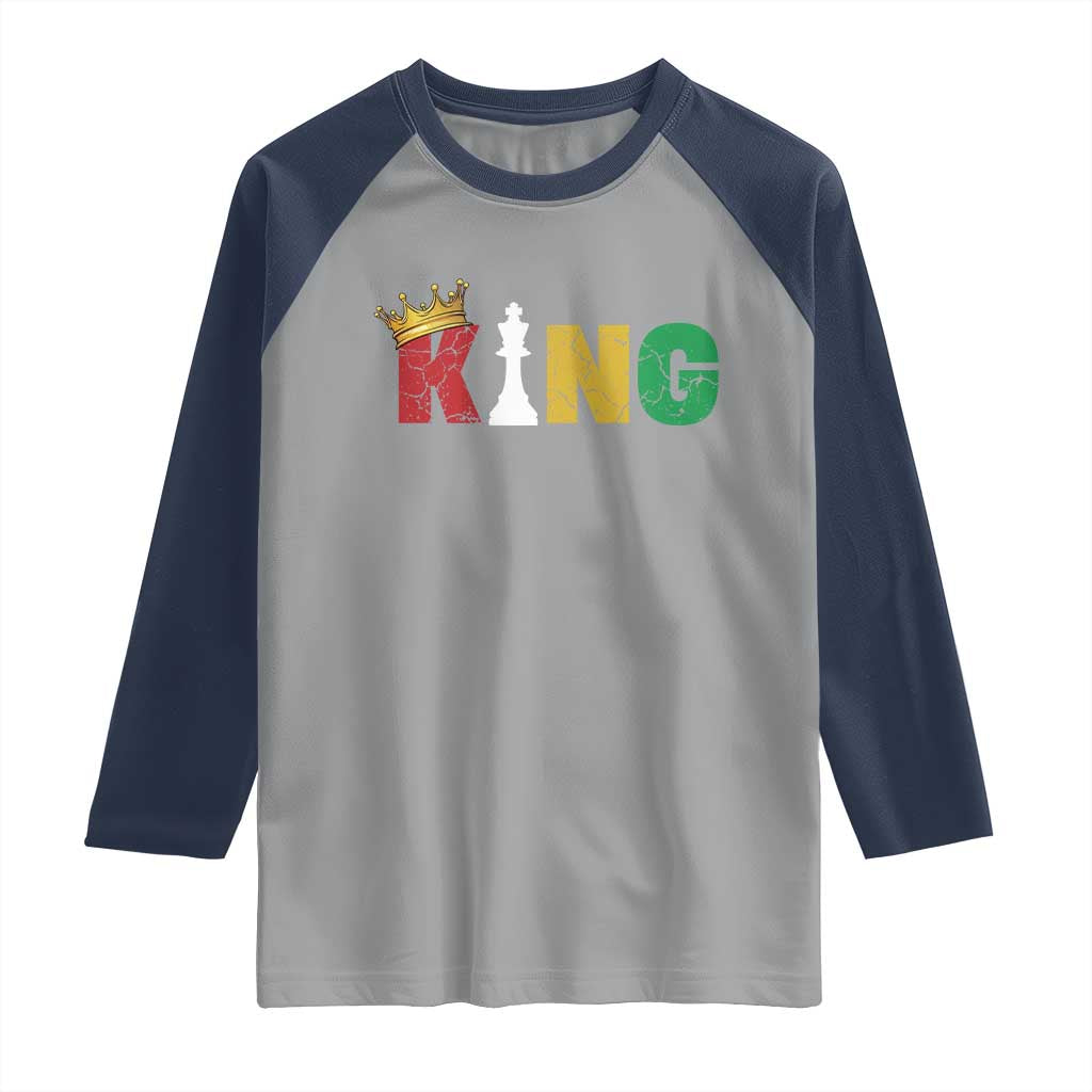 Funny Juneteenth King Raglan Shirt Black Father Chess African American