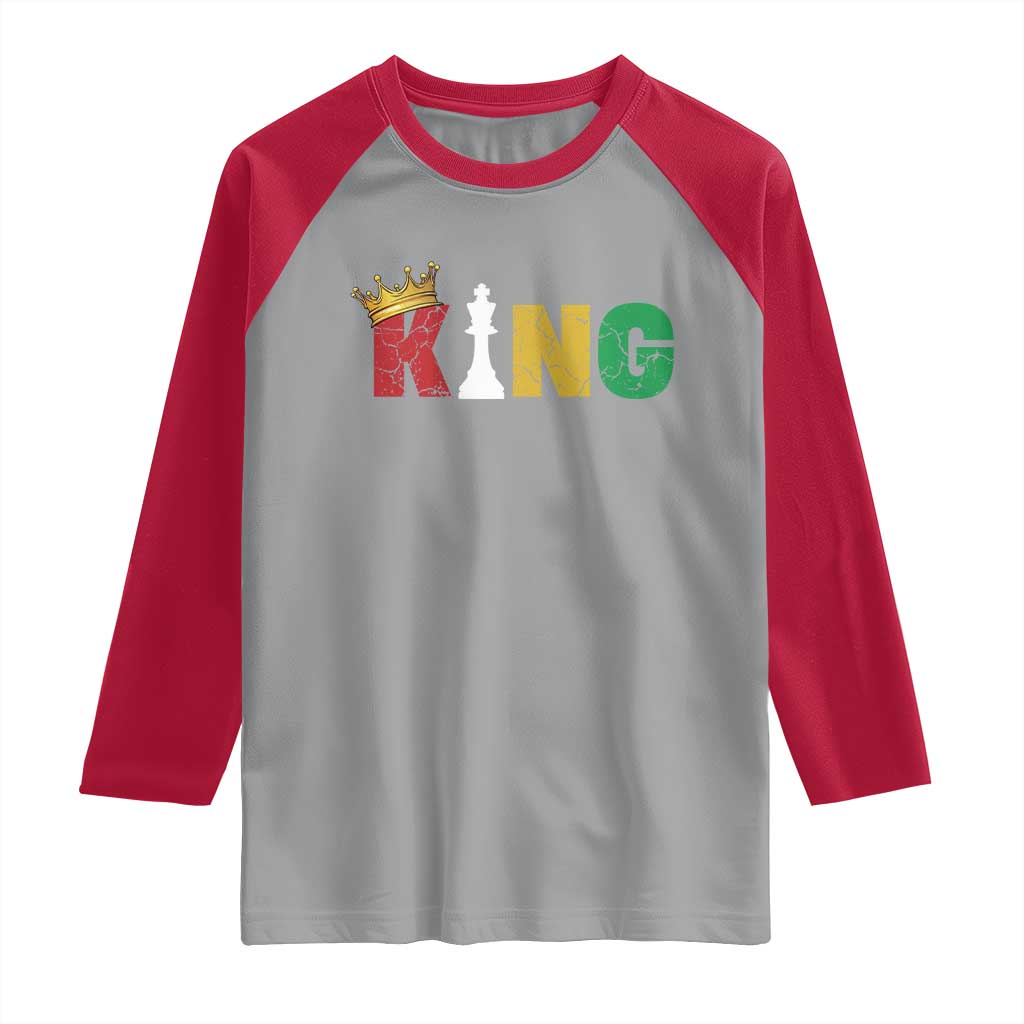 Funny Juneteenth King Raglan Shirt Black Father Chess African American