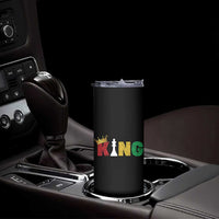 Funny Juneteenth King Skinny Tumbler Black Father Chess African American
