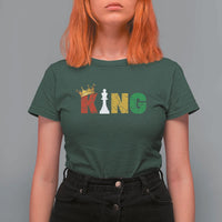 Funny Juneteenth King T Shirt For Women Black Father Chess African American