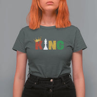 Funny Juneteenth King T Shirt For Women Black Father Chess African American