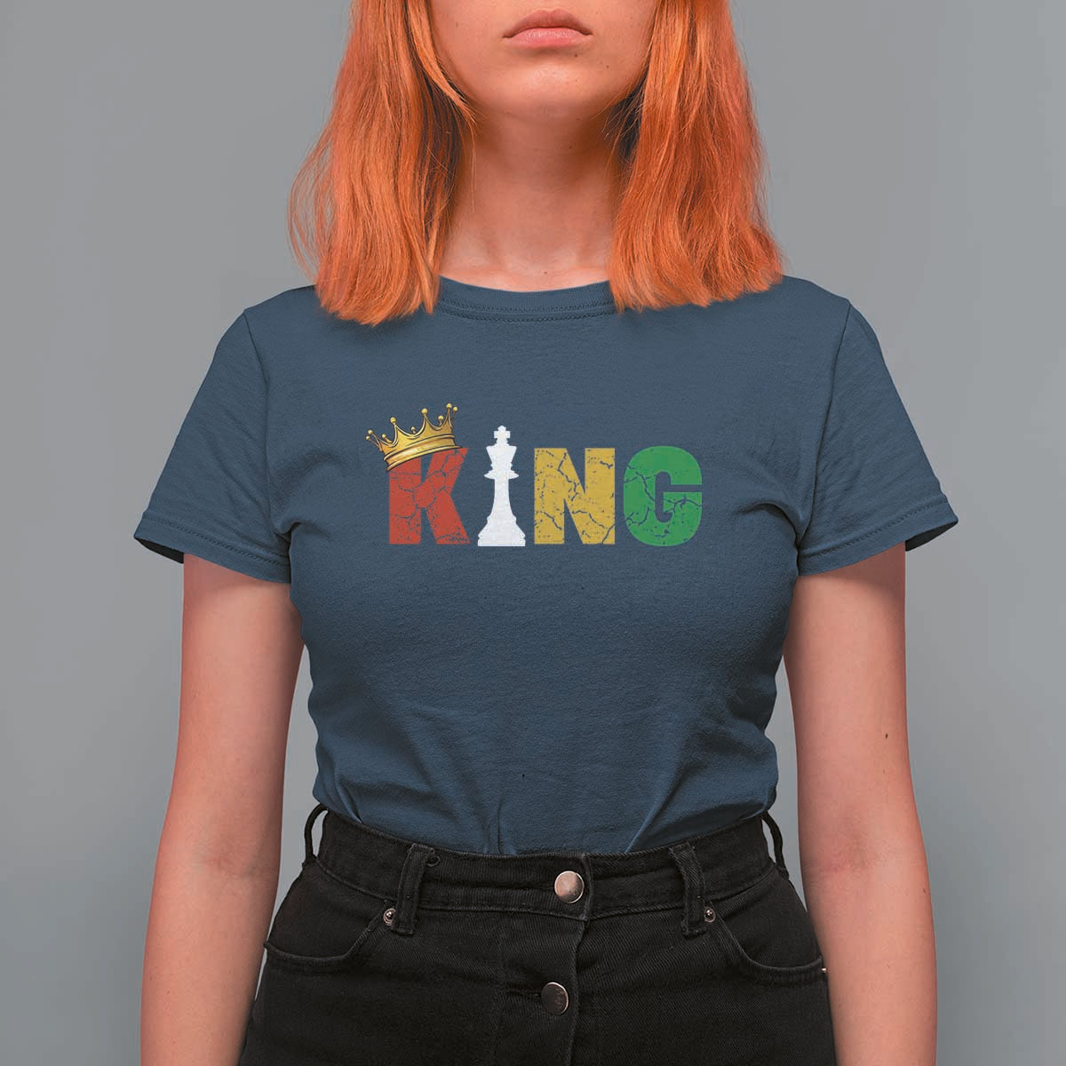 Funny Juneteenth King T Shirt For Women Black Father Chess African American