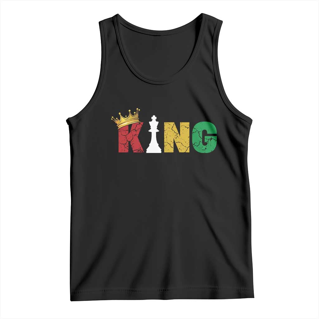 Funny Juneteenth King Tank Top Black Father Chess African American