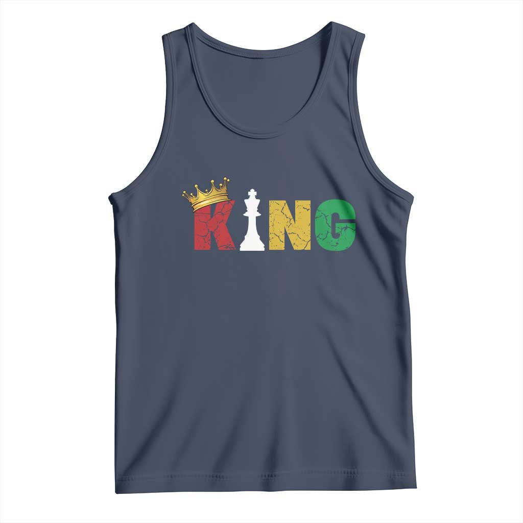 Funny Juneteenth King Tank Top Black Father Chess African American