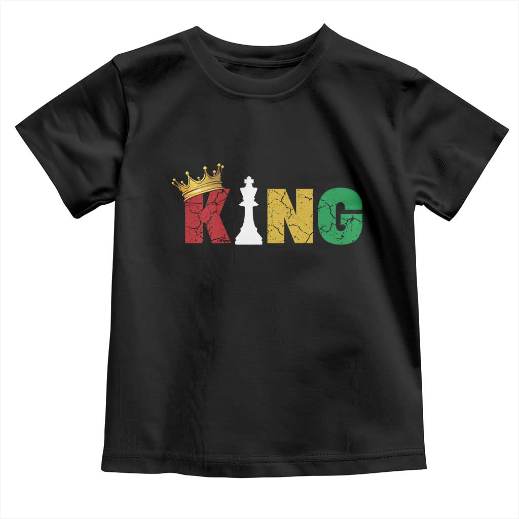 Funny Juneteenth King Toddler T Shirt Black Father Chess African American