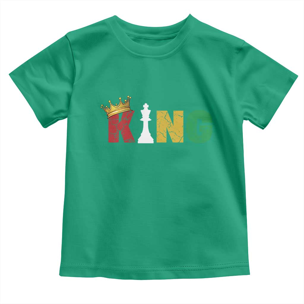 Funny Juneteenth King Toddler T Shirt Black Father Chess African American