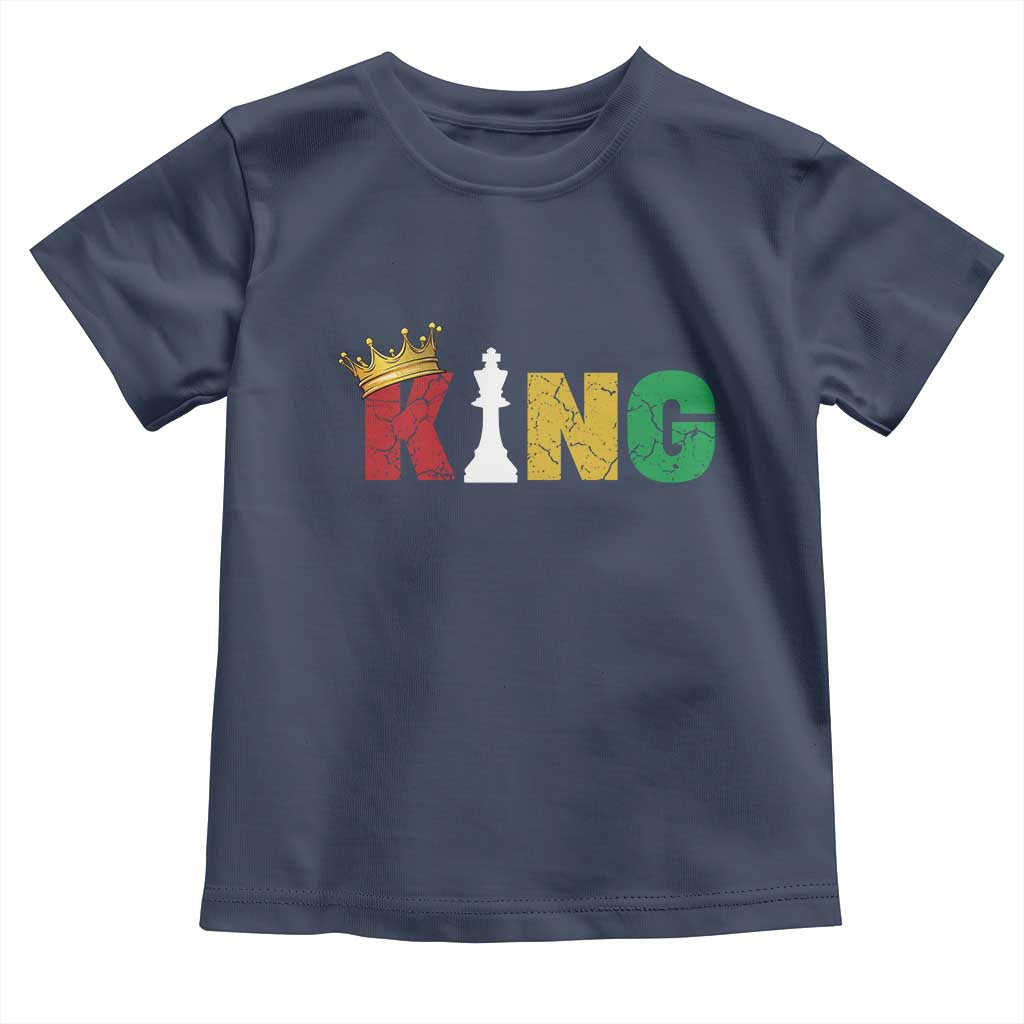 Funny Juneteenth King Toddler T Shirt Black Father Chess African American