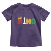 Funny Juneteenth King Toddler T Shirt Black Father Chess African American
