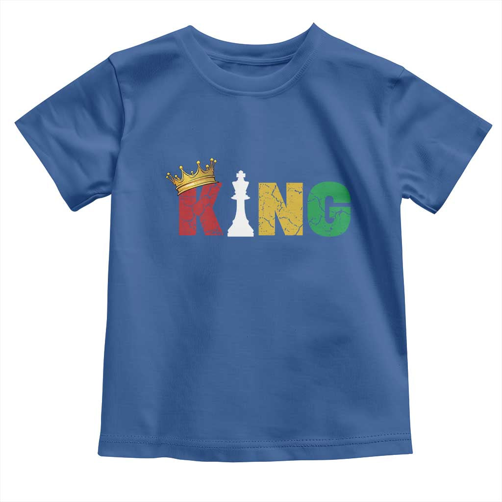 Funny Juneteenth King Toddler T Shirt Black Father Chess African American