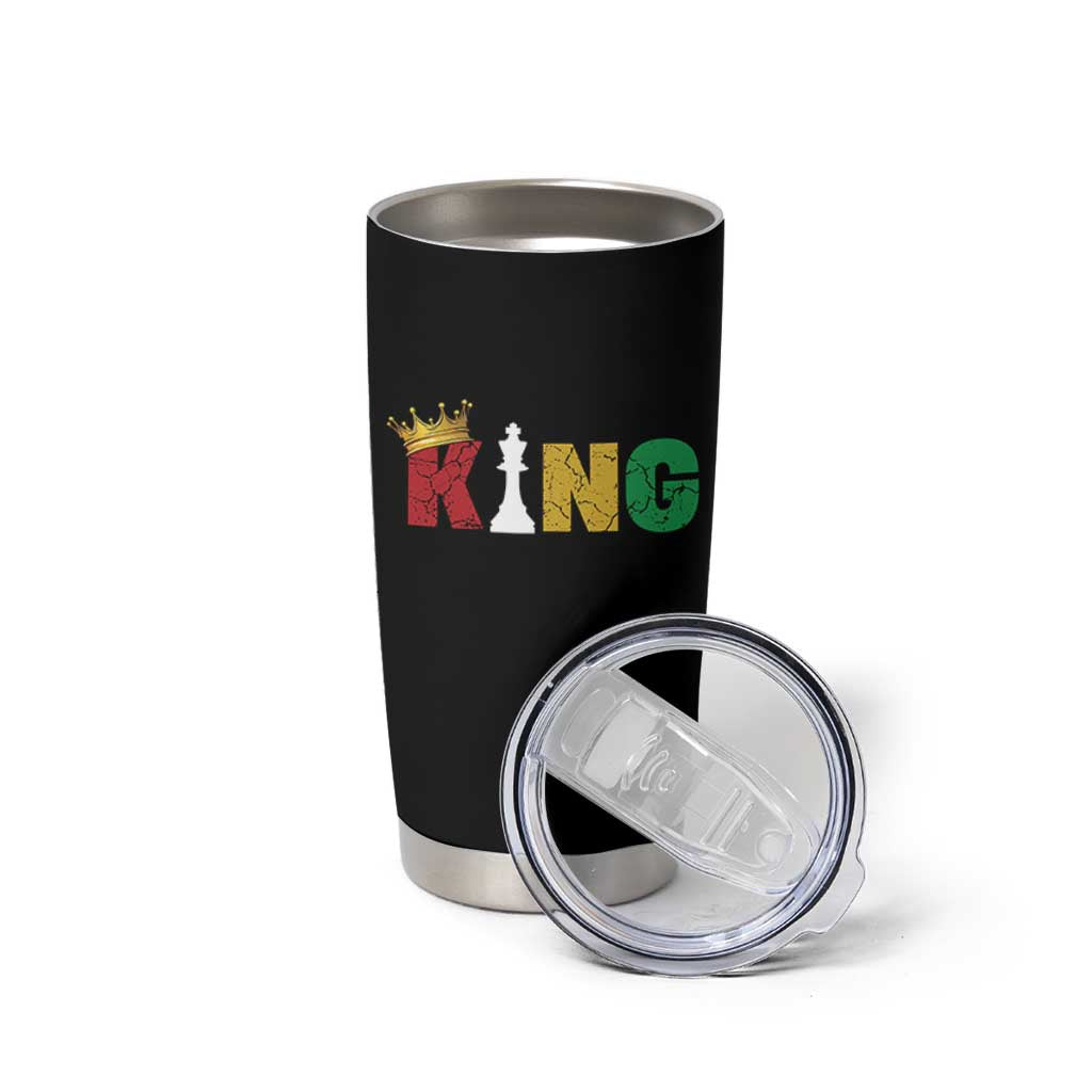 Funny Juneteenth King Tumbler Cup Black Father Chess African American
