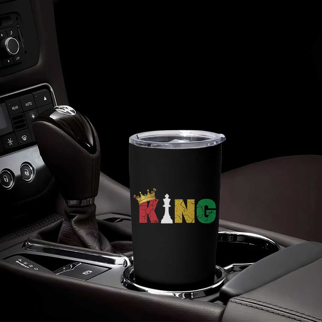 Funny Juneteenth King Tumbler Cup Black Father Chess African American