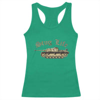 Funny WW2 Tank History Stug Life Racerback Tank Top