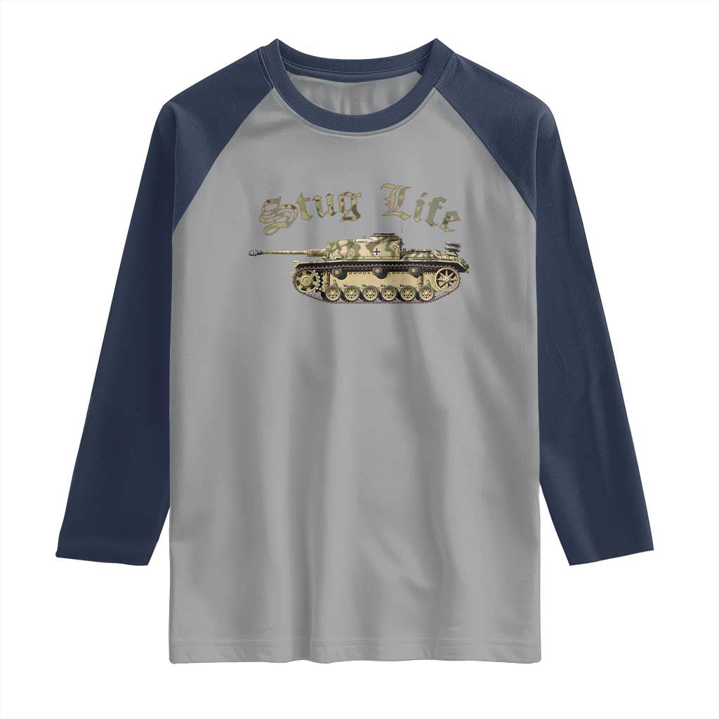 Funny WW2 Tank History Stug Life Raglan Shirt