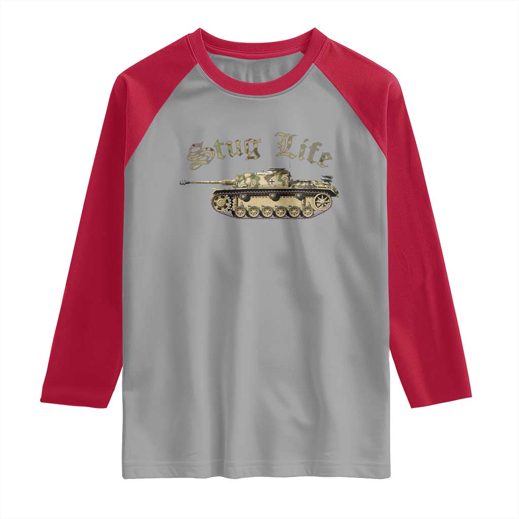 Funny WW2 Tank History Stug Life Raglan Shirt
