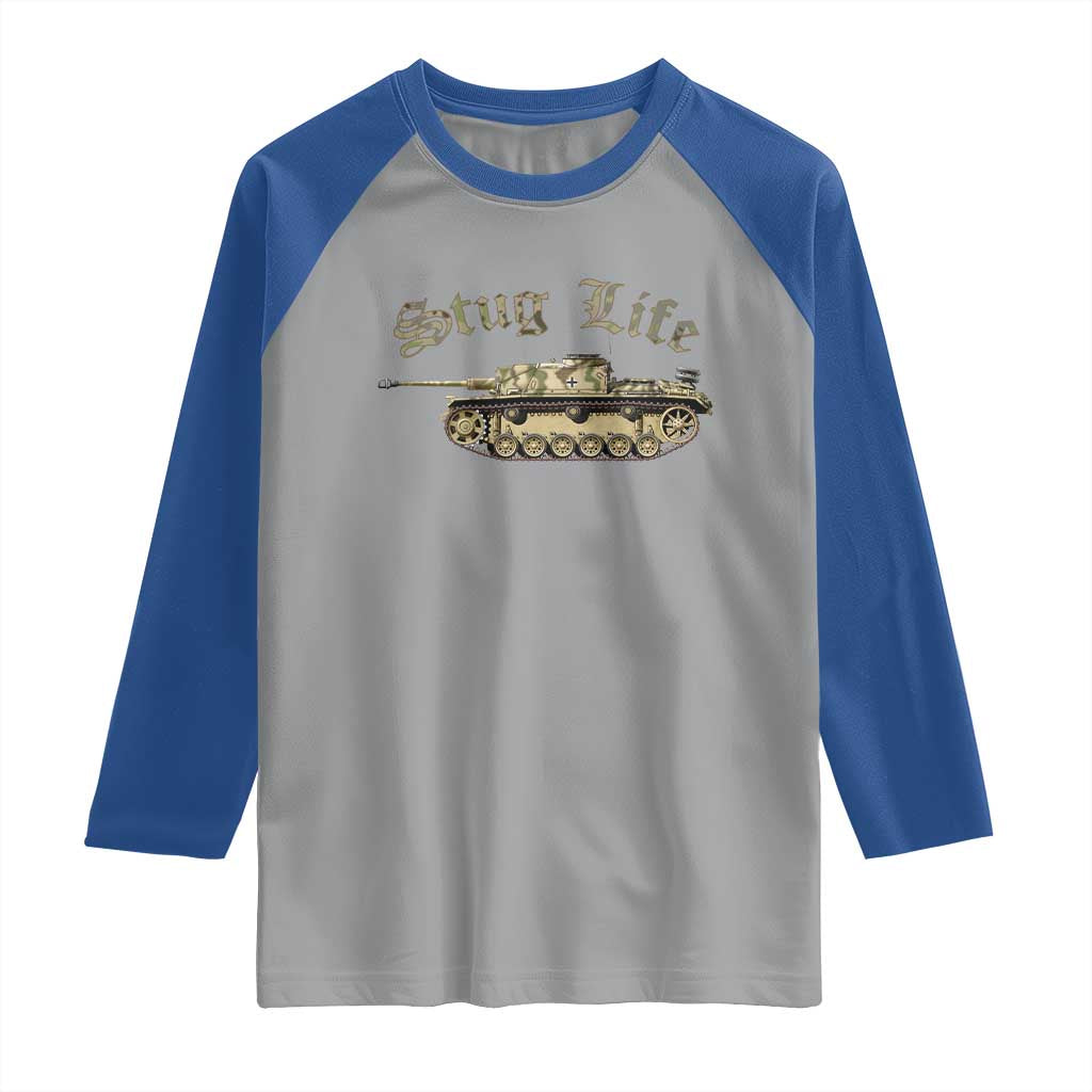 Funny WW2 Tank History Stug Life Raglan Shirt