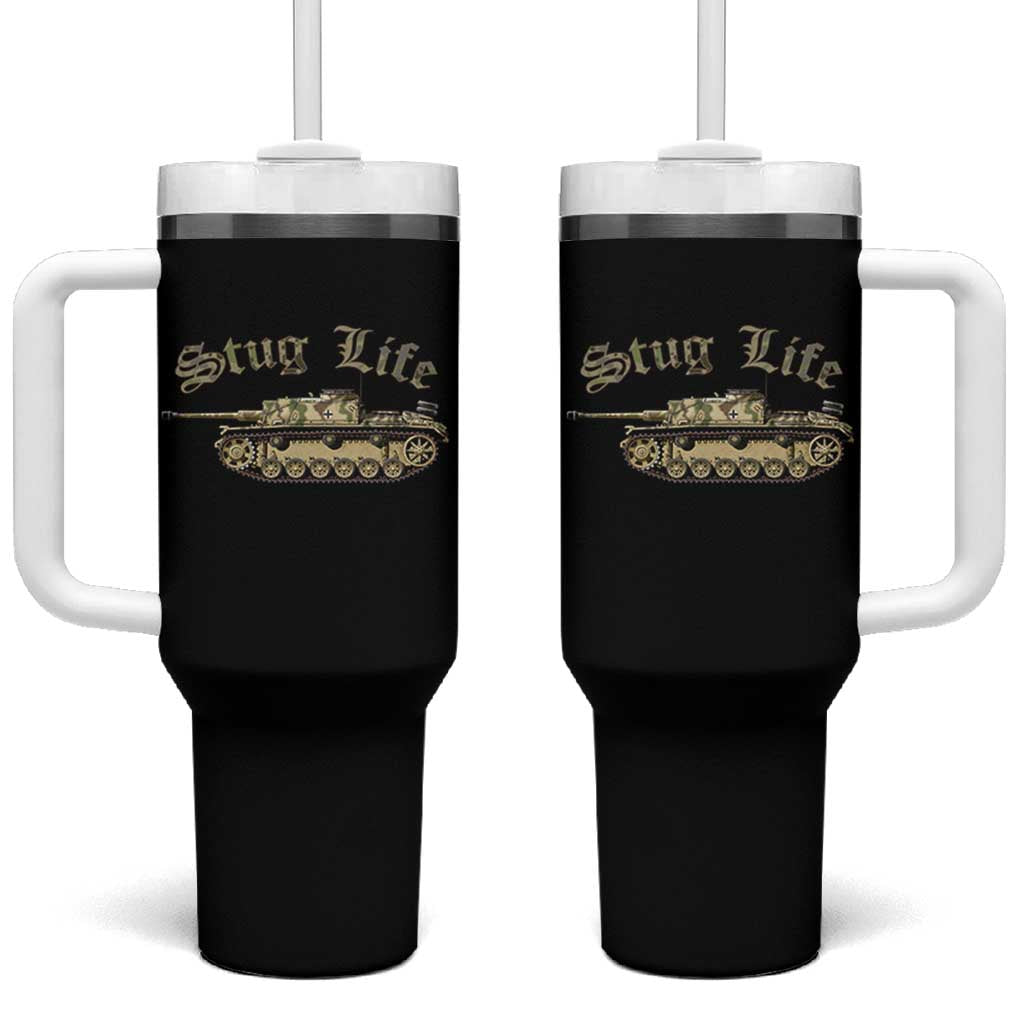 Funny WW2 Tank History Stug Life Tumbler With Handle