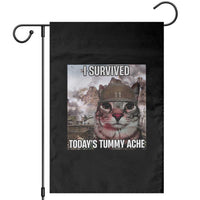 Funny I Survived Todays Tummy Ache Garden Flag War Cat Meme - Wonder Print Shop