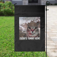 Funny I Survived Todays Tummy Ache Garden Flag War Cat Meme - Wonder Print Shop