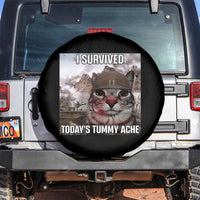 Funny I Survived Todays Tummy Ache Spare Tire Cover War Cat Meme - Wonder Print Shop