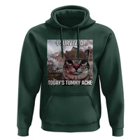 Funny I Survived Todays Tummy Ache Hoodie War Cat Meme - Wonder Print Shop