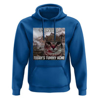 Funny I Survived Todays Tummy Ache Hoodie War Cat Meme - Wonder Print Shop