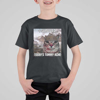 Funny I Survived Todays Tummy Ache T Shirt For Kid War Cat Meme - Wonder Print Shop