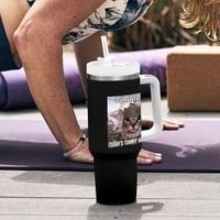 Funny I Survived Todays Tummy Ache Tumbler With Handle War Cat Meme - Wonder Print Shop